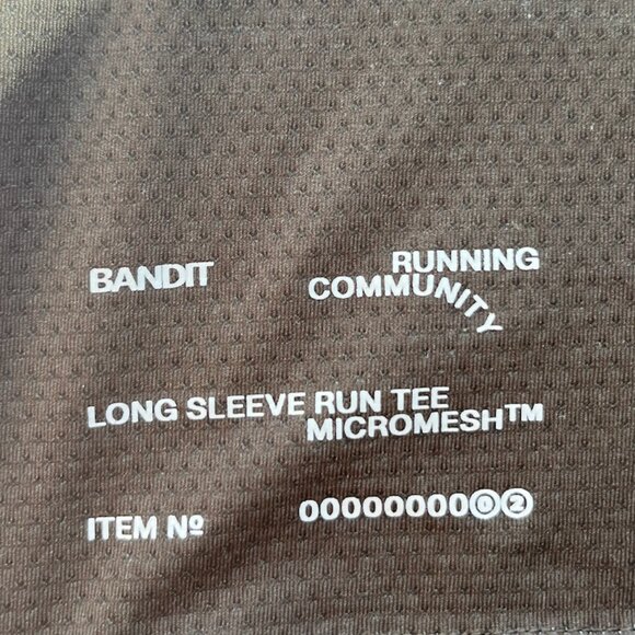 BANDIT RUNNING LONG SLEEVE OLIVE GREEN MICROMESH SHIRT SIZE M - Picture 6 of 7